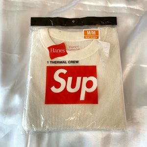HANES Supreme Thermal White Shirt